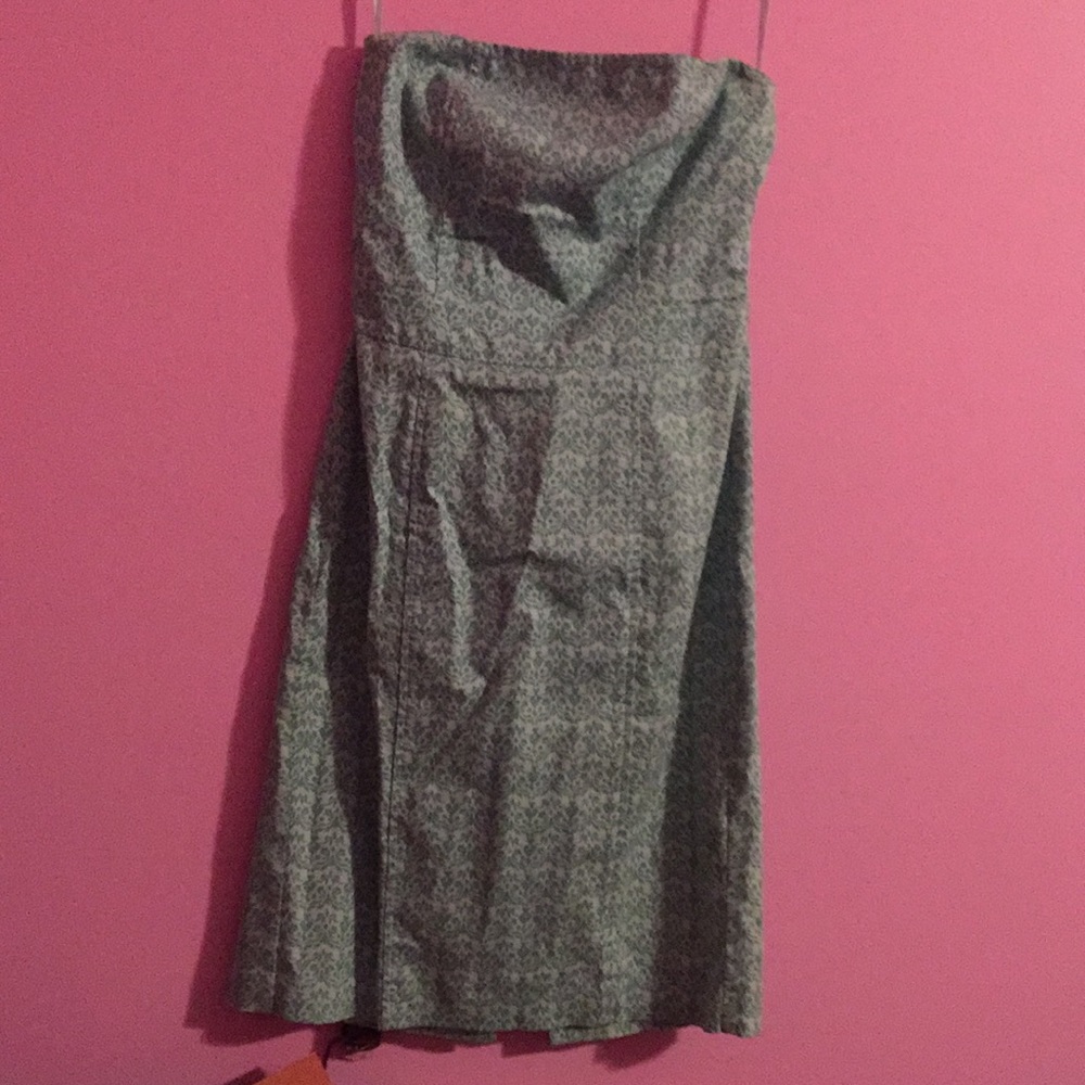Floral green EXPRESS stretch dress 3/4